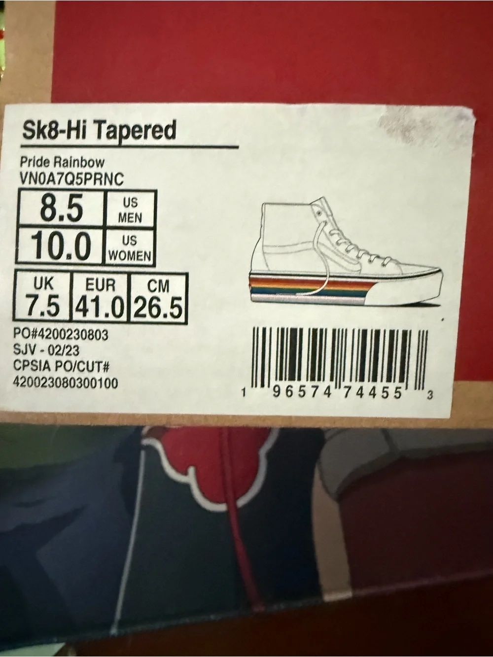 Vans pride white